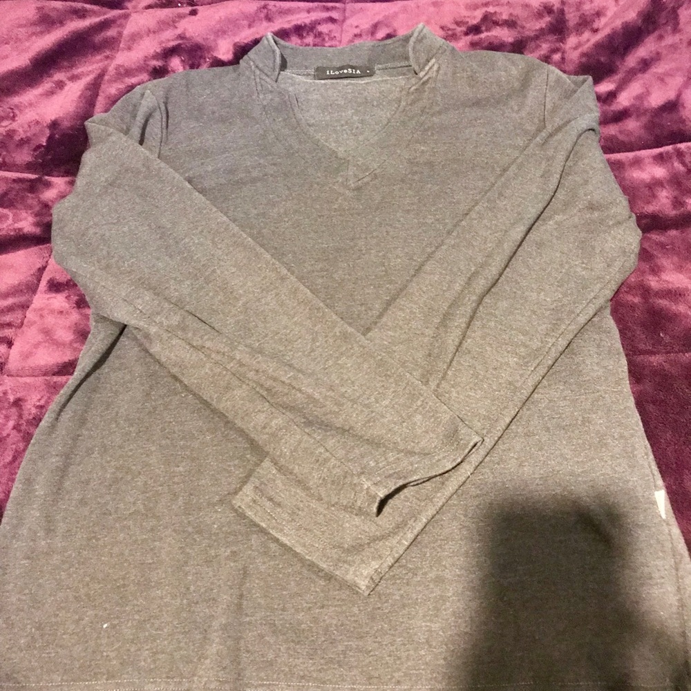 Long sleeve cotton sweater